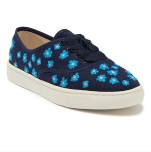 Soludos Marin Floral Embroidered Organic Cotton Sneaker NWB